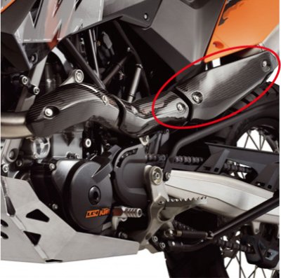 画像1: EXHAUST GUARD CARBON REAR（カーボンリアヒートプロテクター）